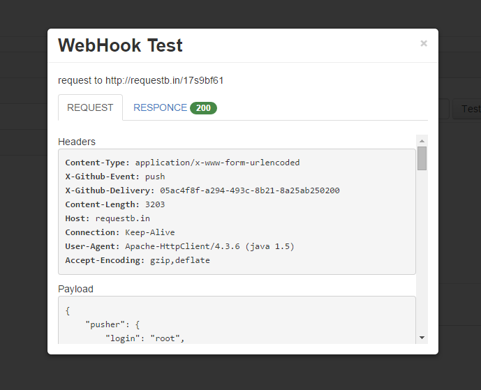 Check WebHook request and response