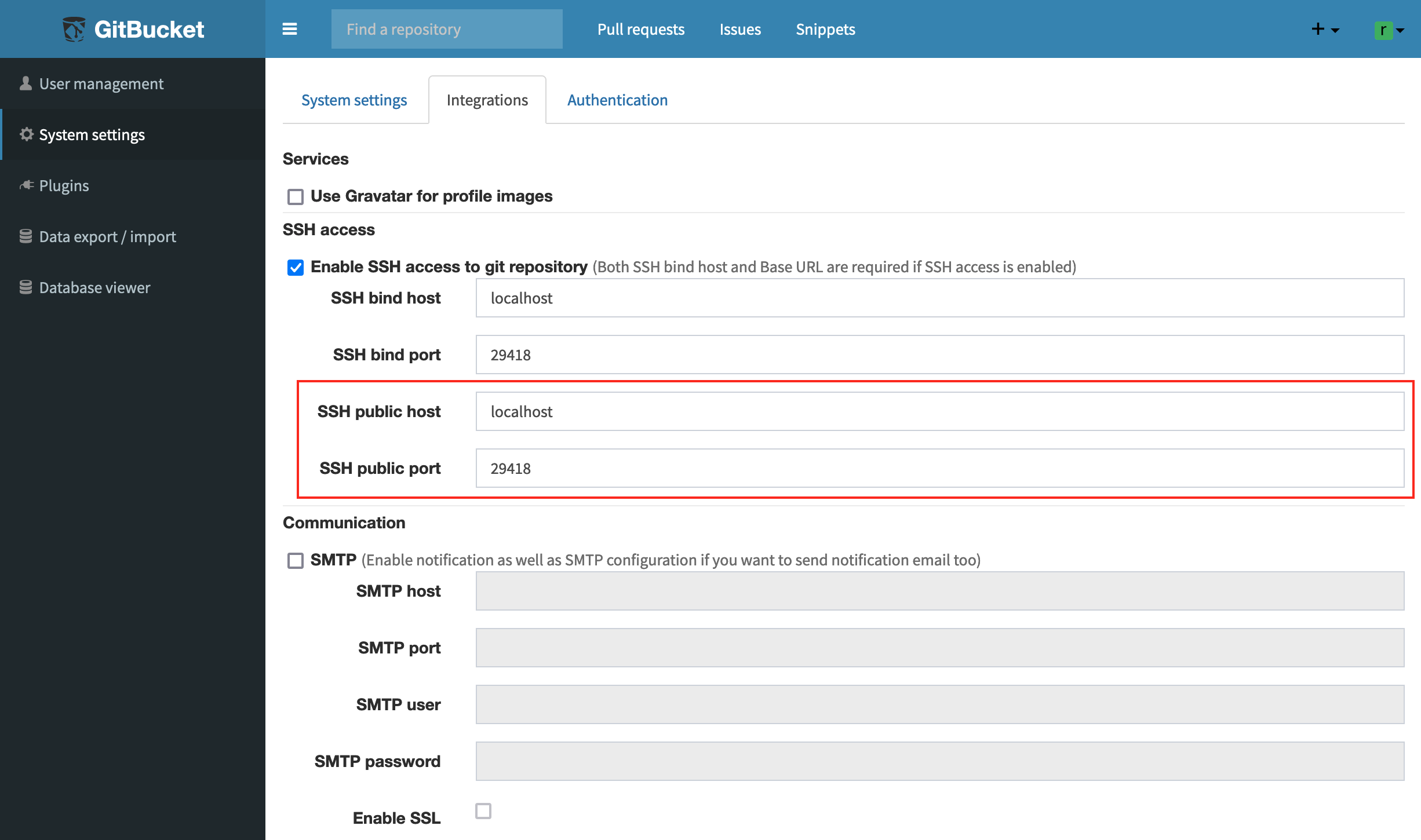 Custom SSH URL