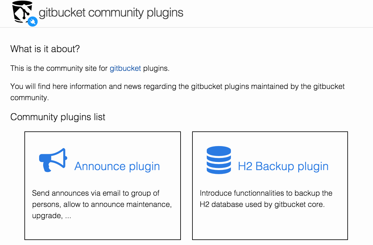 gitbucket community plugins